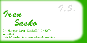 iren sasko business card